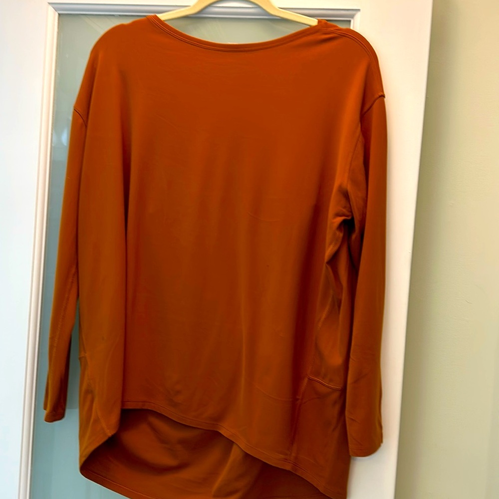 Lululemon back in action long sleeve top, size 10